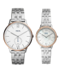 iShopping - Fossil Three-Hand Stainless Steel Couple Watch Silver (FS5562SET)