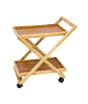 iShopping - Easy Shop Wooden Two Flappers Tea Trolley