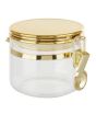 iShopping - Premier Home Gozo Small Round Canister With Gold Clip (1402687)