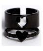 iShopping - KhawajasKreation Heart Couple Ring Set Black