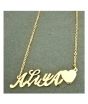 King Aliya Name Gold Platted Necklace