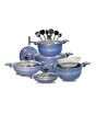 iShopping - king Bazar Nonstick Set Blue 18 Pcs (0022)