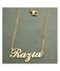 King Razia Name Gold Platted Necklace