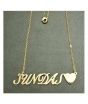 King Sundas Name Gold Platted Necklace