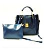 Kings Leather Handbag With Pouch Blue (0252)