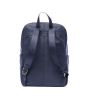 Pious Leather Laptop Bag - Navy Blue