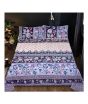 iShopping - Maguari Flowers Double Bed Sheet Blue (0327)