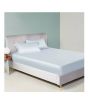 iShopping - Maguari Silk Fitted Single Bed Sheet With Pillow Covers Sky Blue