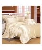 iShopping - Maguari Soft Silk Shine Comforter Bed Set Beige