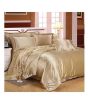 iShopping - Maguari Soft Silk Shine Comforter Bed Set Light Brown