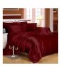 Maguari Soft Silk Shine Comforter Bed Set Maroon