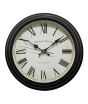 iShopping - Premier Home Lined Rim Wall Clock Black (2200615)