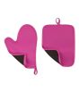 iShopping - Premier Home Oven Glove and Pot Holder Set Hot Pink (0806552)