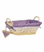 iShopping - Premier Home Purple Gingham Lining Rectangle Willow Basket (1901049)