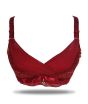 iShopping - Purple Bag Lace Net Soft Padded Wired Less Bra (OFW0039)