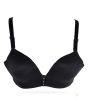 iShopping - Purple Bag Soft Padded Wireless Pushup Bra Black (0035)