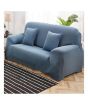 Rainbow Linen Jersey Sofa Cover 3 Seater Light Blue