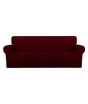 Rainbow Linen Jersey Sofa Cover 6 Seater Red