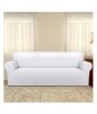 Rainbow Linen Jersey Sofa Cover 6 Seater White