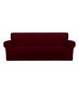 Rainbow Linen Jersey Sofa Cover 7 Seater Red