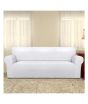 Rainbow Linen Jersey Sofa Cover 7 Seater White