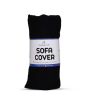 iShopping - Rainbow Linen Sofa Cover Black (1 Seater)