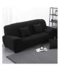 iShopping - Rainbow Linen Sofa Cover Black (2 Seater)