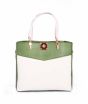 Rangoon Double Handle Tote Bag For Women Green/White