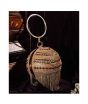 Rangoon Round Evening Clutch For Women Golden