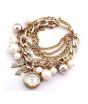 iShopping - Rubian Golden Pearl Wrist Watch For Women