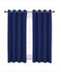 Sajid Zaib Velvet Jacquard Curtains 2 Pcs Navy Blue