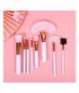 iShopping - Sasti Market Nine 9 Beauty Makeup Brush Pink 8 Pcs