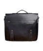 Snug Austin 2.0 Double Studs Leather Laptop Bag Black