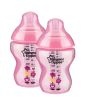 Tommee Tippee Tinted Baby Feeding Bottle 260ml Pink Pack of 2 (TT-422581)