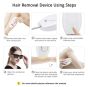 iShopping - 990000 Flash Professional Permanent IPL epilator Laser Hair Removal Electric Women Painless Threading Hair Remover Machine with Sunglasses and Razor - White